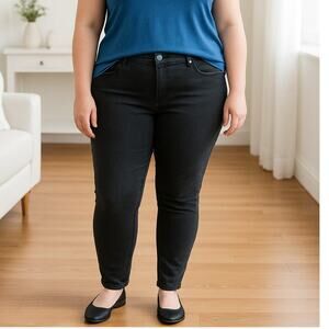 2/$30 Lularoe Simply Comfortable Mid Rise Skinny Jeans Denim Black Womens 38